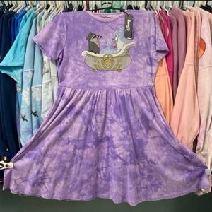 Disney x cakeworthy Pocahontas Percy & meeko bath tie-dye dress M NWT